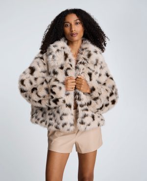 Faux Fur Cropped Coat
