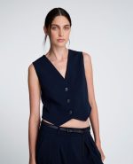 Luxe Twill Three Button Vest