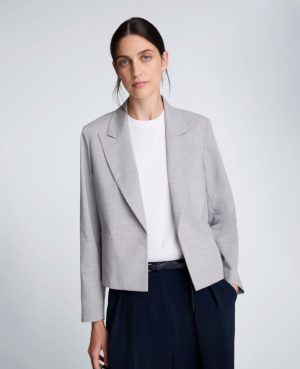 Melange Bi-Stretch Peak Lapel Soft Jacket