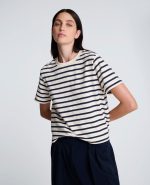 Crewneck Stripe Cotton Tee
