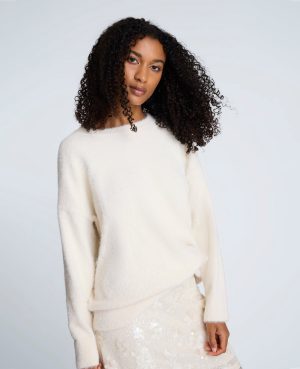 Eyelash Crew Neck Sweater