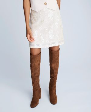 Sequin Pull On Mini Skirt