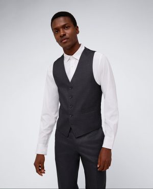Kenneth Cole Reaction Ready Flex Slim-Fit Suit Separate Vest