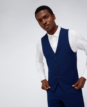 Kenneth Cole Reaction Ready Flex Slim-Fit Suit Separate Vest