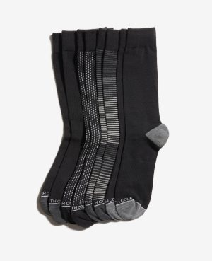 Vertical Dash Dress Crew Socks 4-Pack