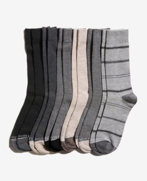 Stripe Dress Crew Socks 6-Pack