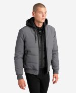 Oxford Detachable Hooded Bomber Jacket