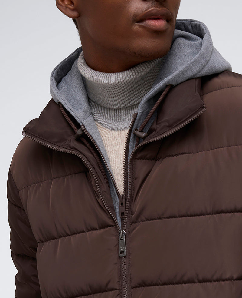 Puffer with Attached Jersey Hood - Image 5