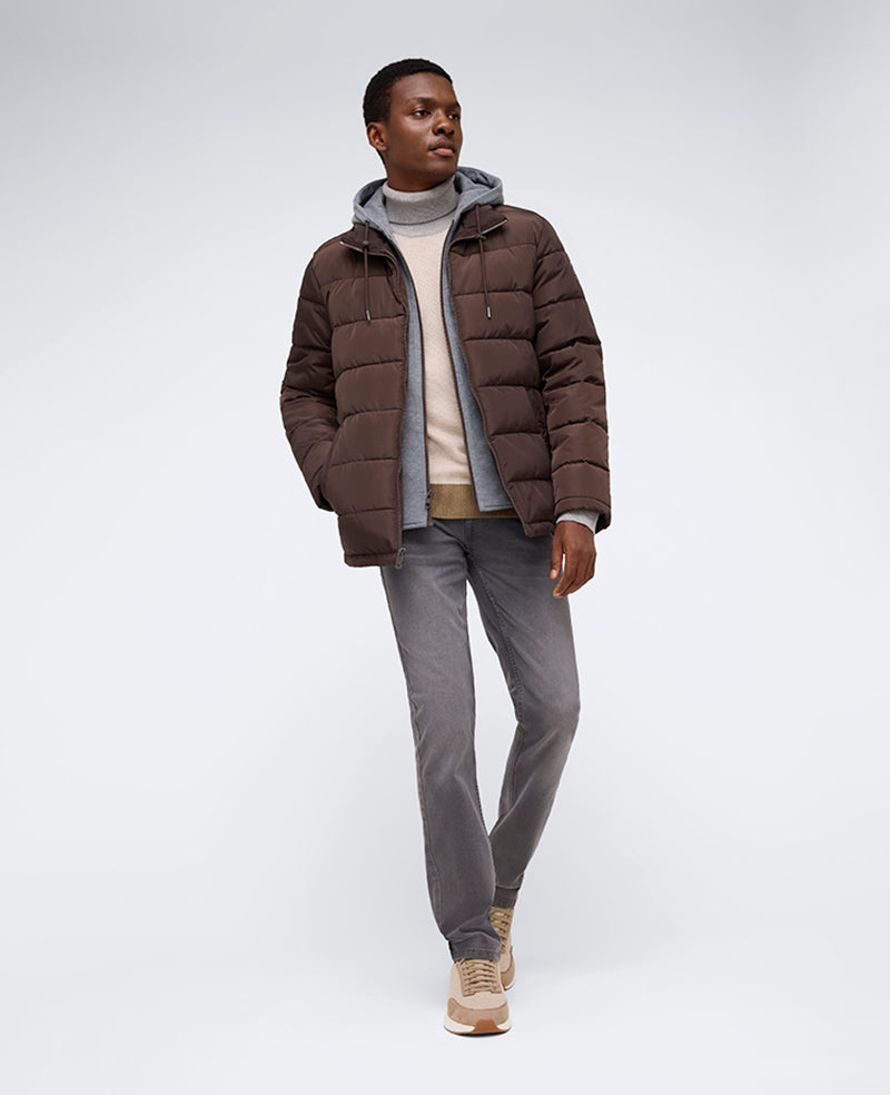 Puffer with Attached Jersey Hood - Image 4