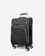 Chelsea Chevron Quilted Expandable Suitcase