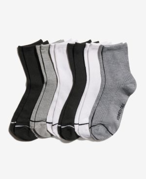 Fine Rib Crew Socks 6-Pack
