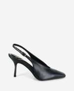 Aerial Leather Slingback Heel