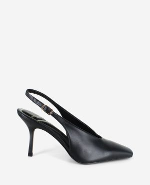 Aerial Leather Slingback Heel