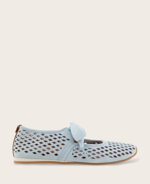 GENTLE SOULS - Annalise Perforated Suede Ribbon Tie Ballet Sneaker