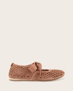 GENTLE SOULS - Annalise Perforated Suede Ribbon Tie Ballet Sneaker