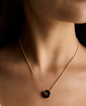 BONBONWHIMS Mental Health Coalition Charm Necklace - Black