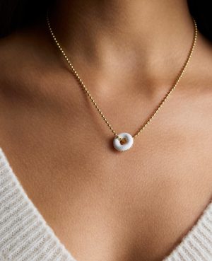 BONBONWHIMS Mental Health Coalition Charm Necklace - White