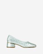 Birdie Woven Metallic Leather Pump