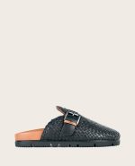 GENTLE SOULS - Brantley Buckle Woven Leather Mule