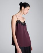 Lace Trim Satin Cami
