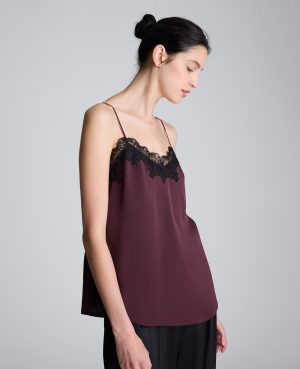 Lace Trim Satin Cami