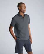 Knit Two-Toned Button Polo
