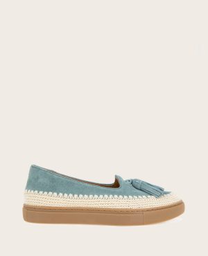 GENTLE SOULS - Citrus Tassel Suede Platform Slip On