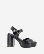 Darla Croco Platform Heeled Sandal