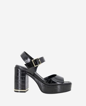 Darla Croco Platform Heeled Sandal