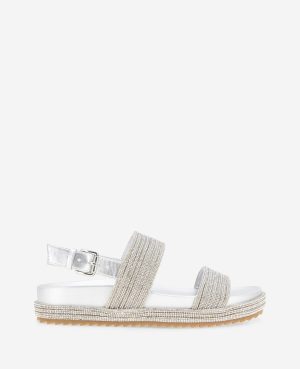 REACTION - Debra Two Band Crystal Sandal
