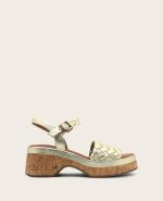 GENTLE SOULS - Dorris Woven Leather Cork Platform Sandal
