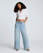Denim High Rise Wide Leg Jean