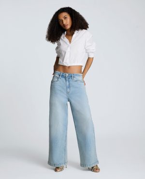 Denim High Rise Wide Leg Jean