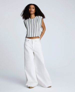 Denim High Rise Wide Leg Jean