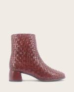 GENTLE SOULS - Elodie Leather Woven Side Zip Boot