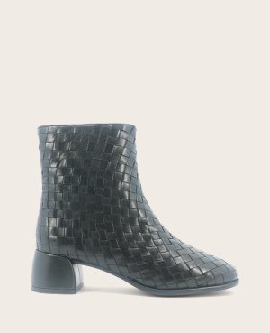 GENTLE SOULS - Elodie Leather Woven Side Zip Boot