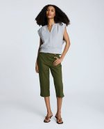 Fly Front Invisible Zip Pedal Pusher Pant