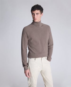 Foldover Turtleneck Sweater