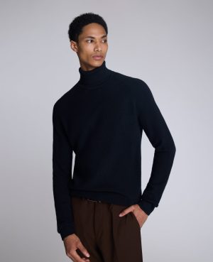 Foldover Turtleneck Sweater