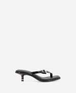 Gillie Embossed Croco Kitten Heel Buckle Sandal
