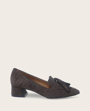 GENTLE SOULS - Glova Embossed Suede Tassel Heel
