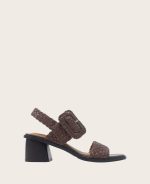 GENTLE SOULS - Madylyn Woven Leather Heel Sandal