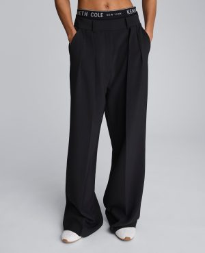 Luxe Twill Wide Leg Pleat Front Pant