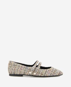 Jasmine Tweed Mary Jane Flat