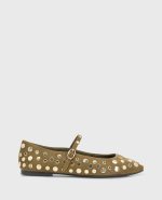 Jasper Suede Stud Ballet Flat