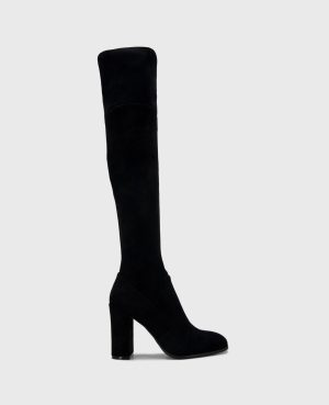 Josie Suede Tall Knee Heeled Boot