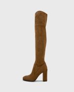 Josie Suede Tall Knee Heeled Boot