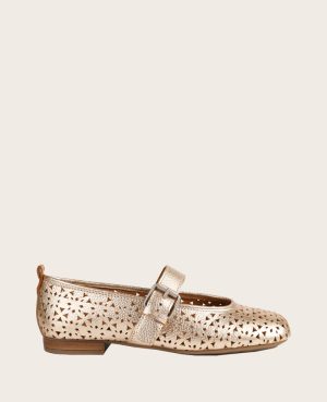 GENTLE SOULS - Karla Perforated Metallic Mary Jane