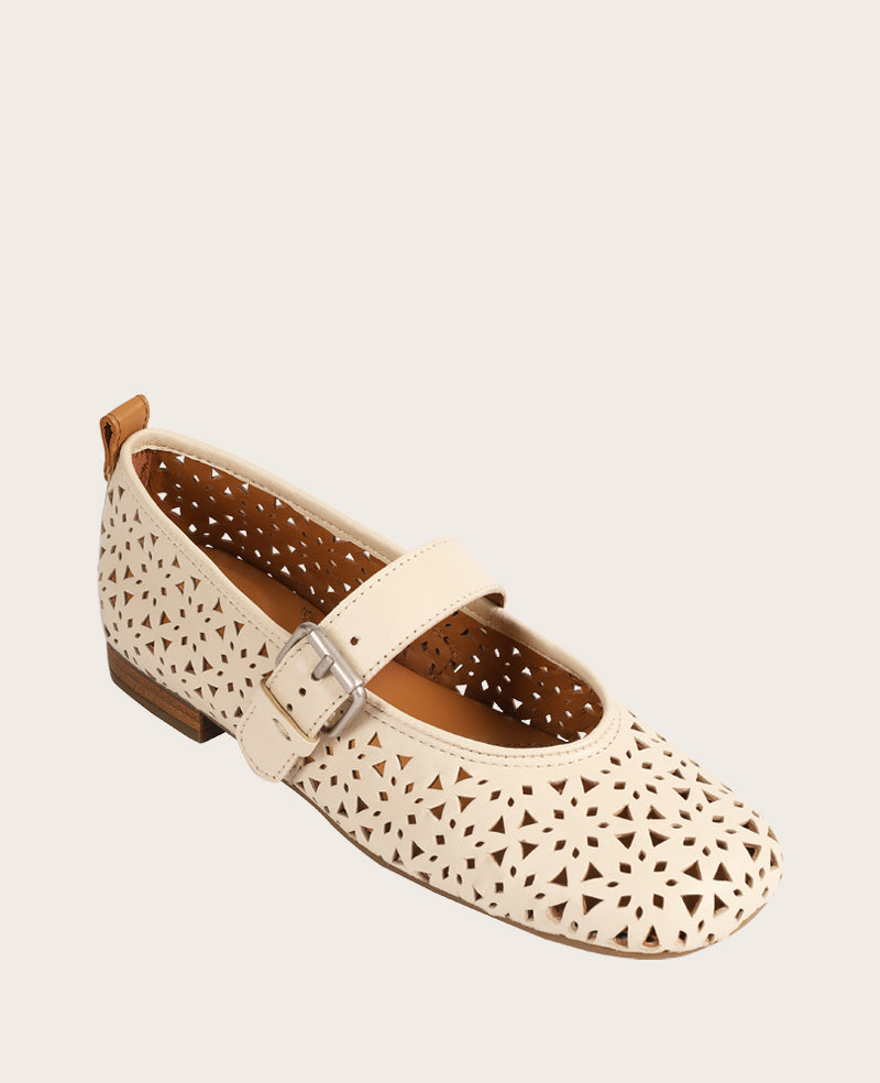 GENTLE SOULS - Karla Perforated Leather Mary Jane Flat - Image 4