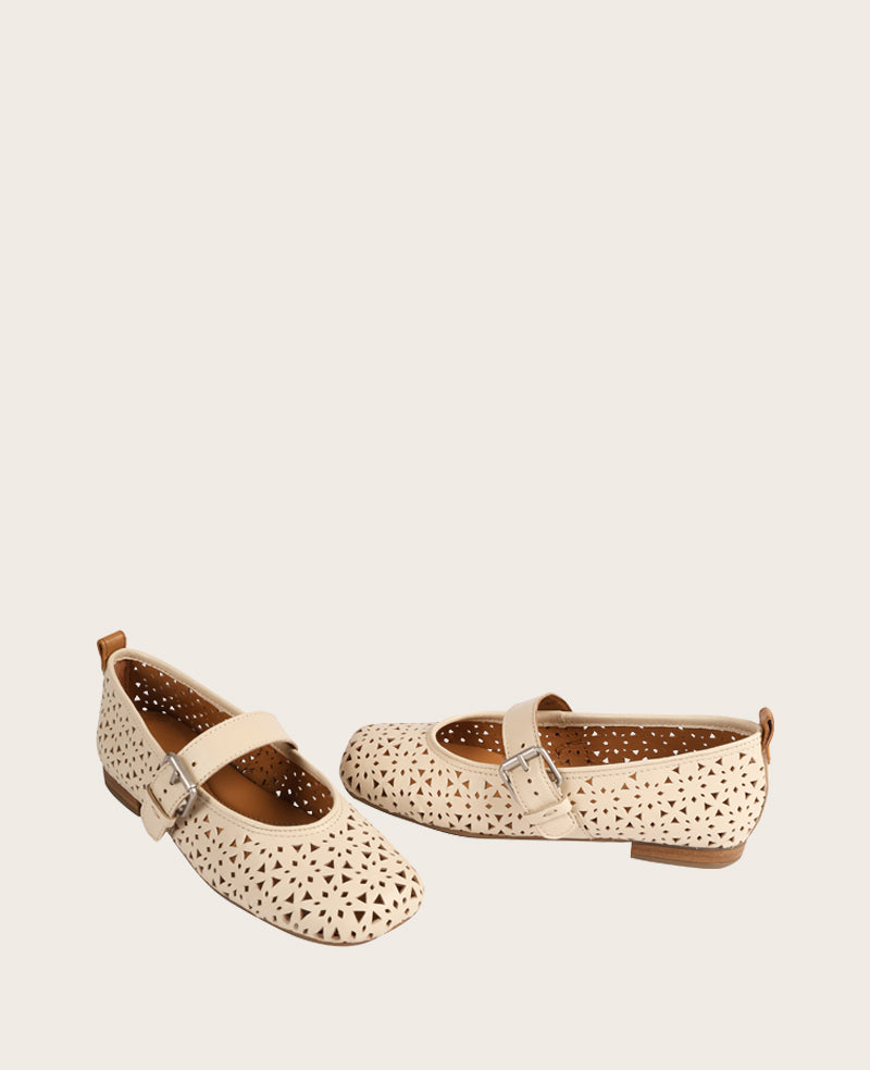 GENTLE SOULS - Karla Perforated Leather Mary Jane Flat - Image 2
